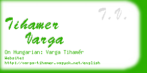 tihamer varga business card